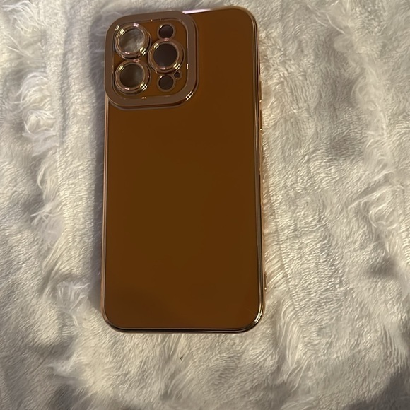 iPhone 14 Pro Max case - Brown  & Gold trim‎ NWOT - Picture 4 of 5